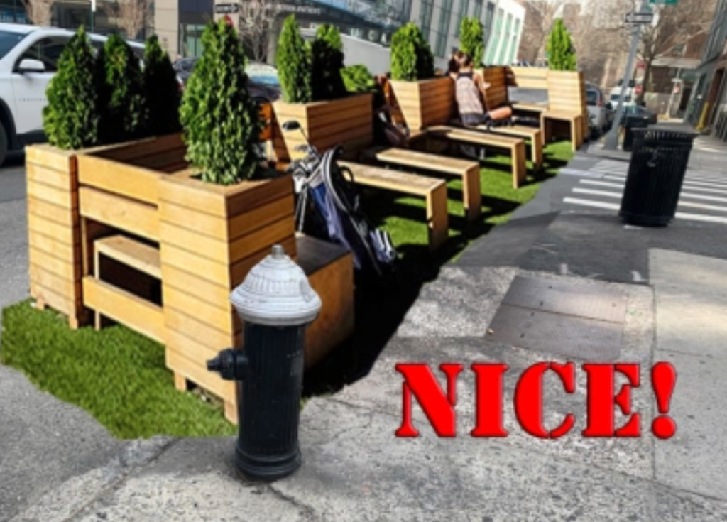 GREEN CURBS: Open Restaurant Supporters Want Some ‘Parking’ Spots for Parklets